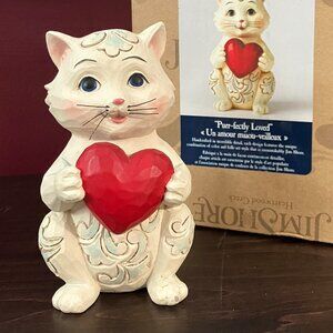 Jim Shore cat with heart - "Purr-fectly Loved" NEW